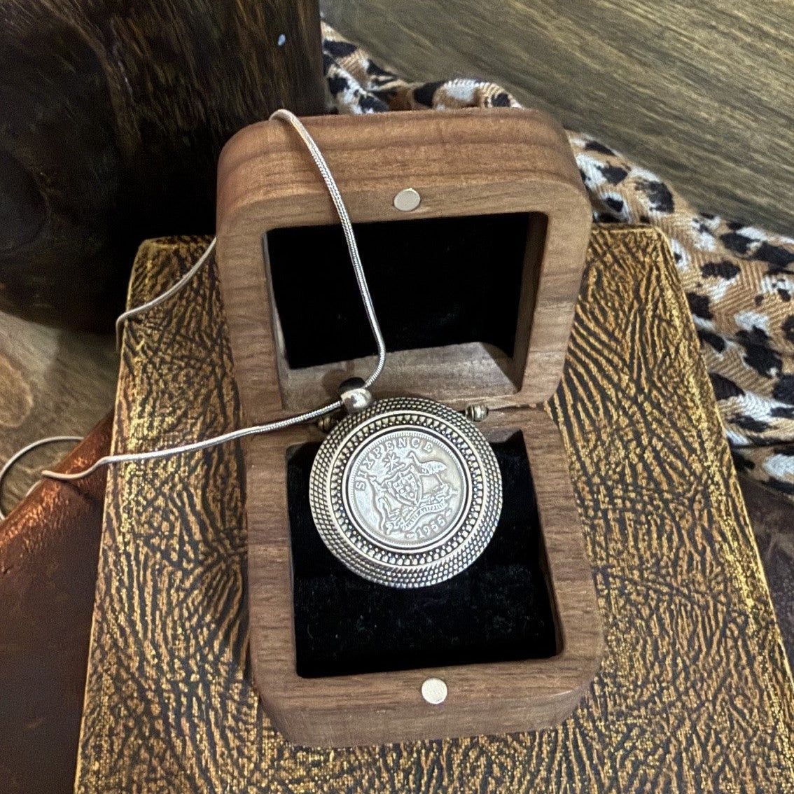1955 Sixpence Reimagined History Necklace