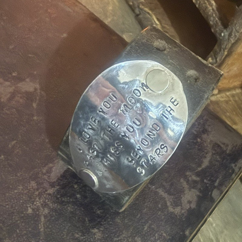Hand stamped Leather Cuff