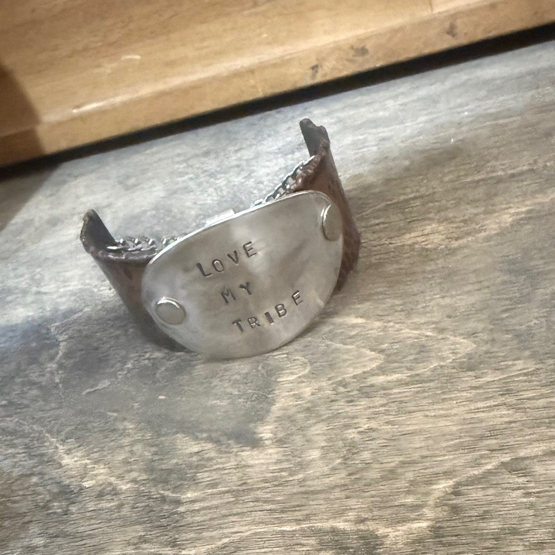Copper Handstamped Cuff Bracelet