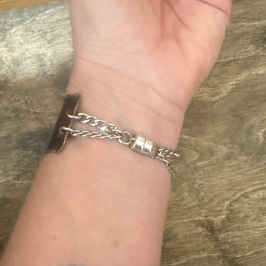 Copper Handstamped Cuff Bracelet