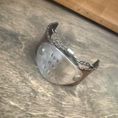 Copper Handstamped Cuff Bracelet