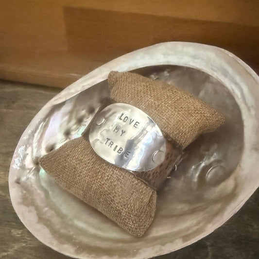 Copper Handstamped Cuff Bracelet