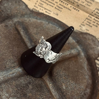 Sterling Silver Cherub Ring