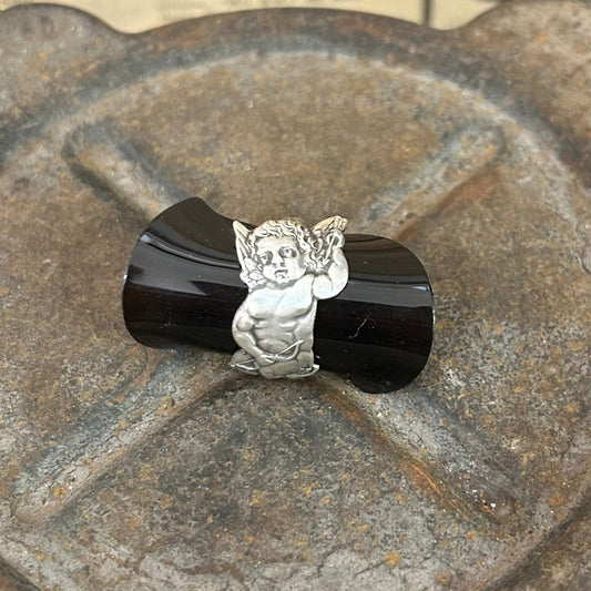 Sterling Silver Cherub Ring