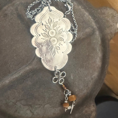 Ornate vintage Jam Spoon Necklace