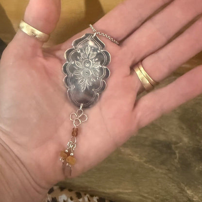Ornate vintage Jam Spoon Necklace