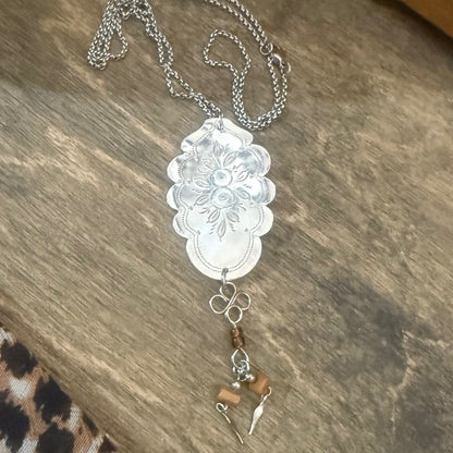 Ornate vintage Jam Spoon Necklace