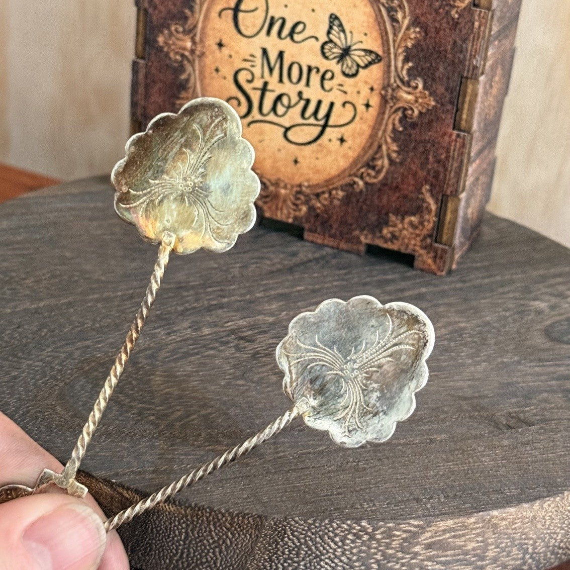 Vintage Indonesian Teaspoon Earrings