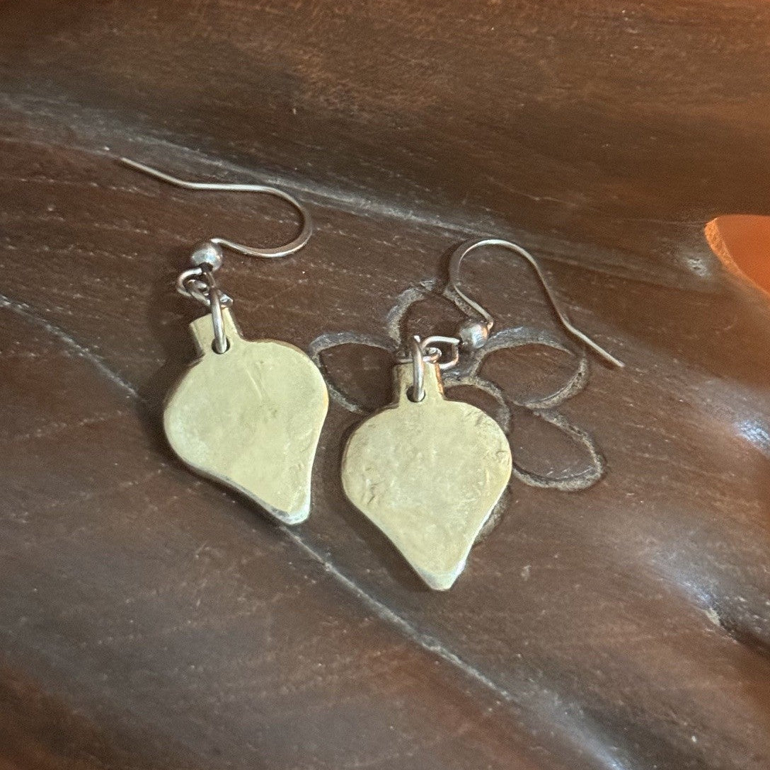 Pakistani Spoon Tip Heart Earrings
