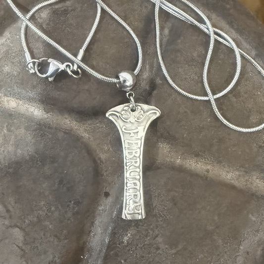 Sterling Silver February Zodiac Necklace