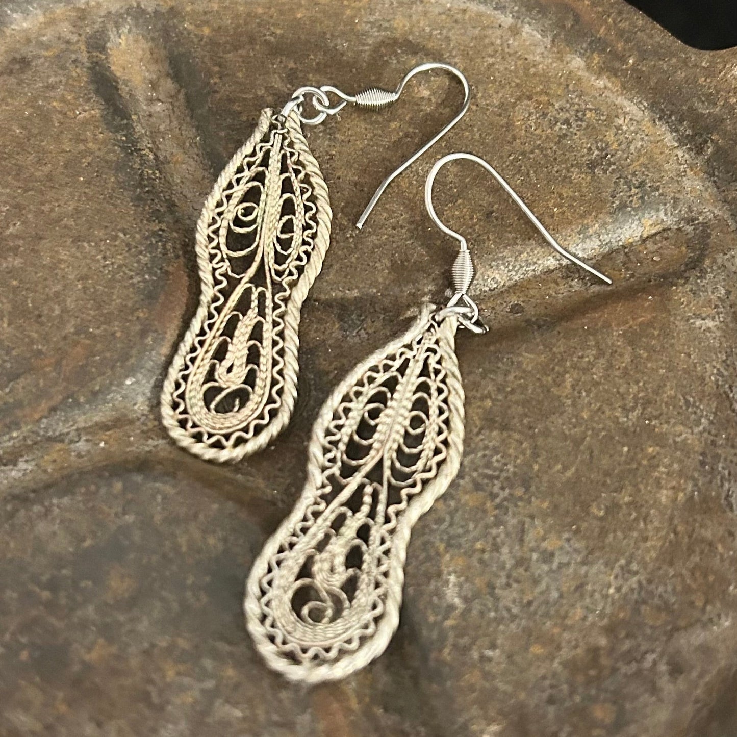 Filigree Earrings - Turkish Silver