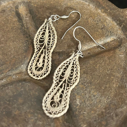 Filigree Earrings - Turkish Silver