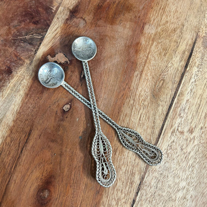 Filigree Earrings - Turkish Silver