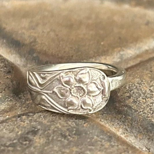 Silverware Ring - Floral Embossed