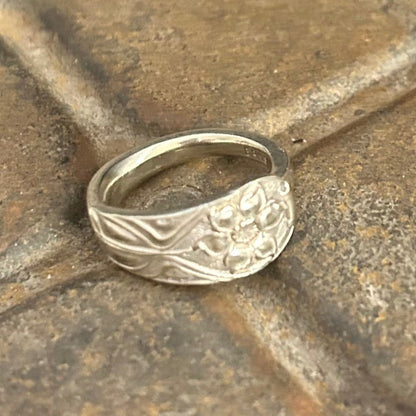 Silverware Ring - Floral Embossed