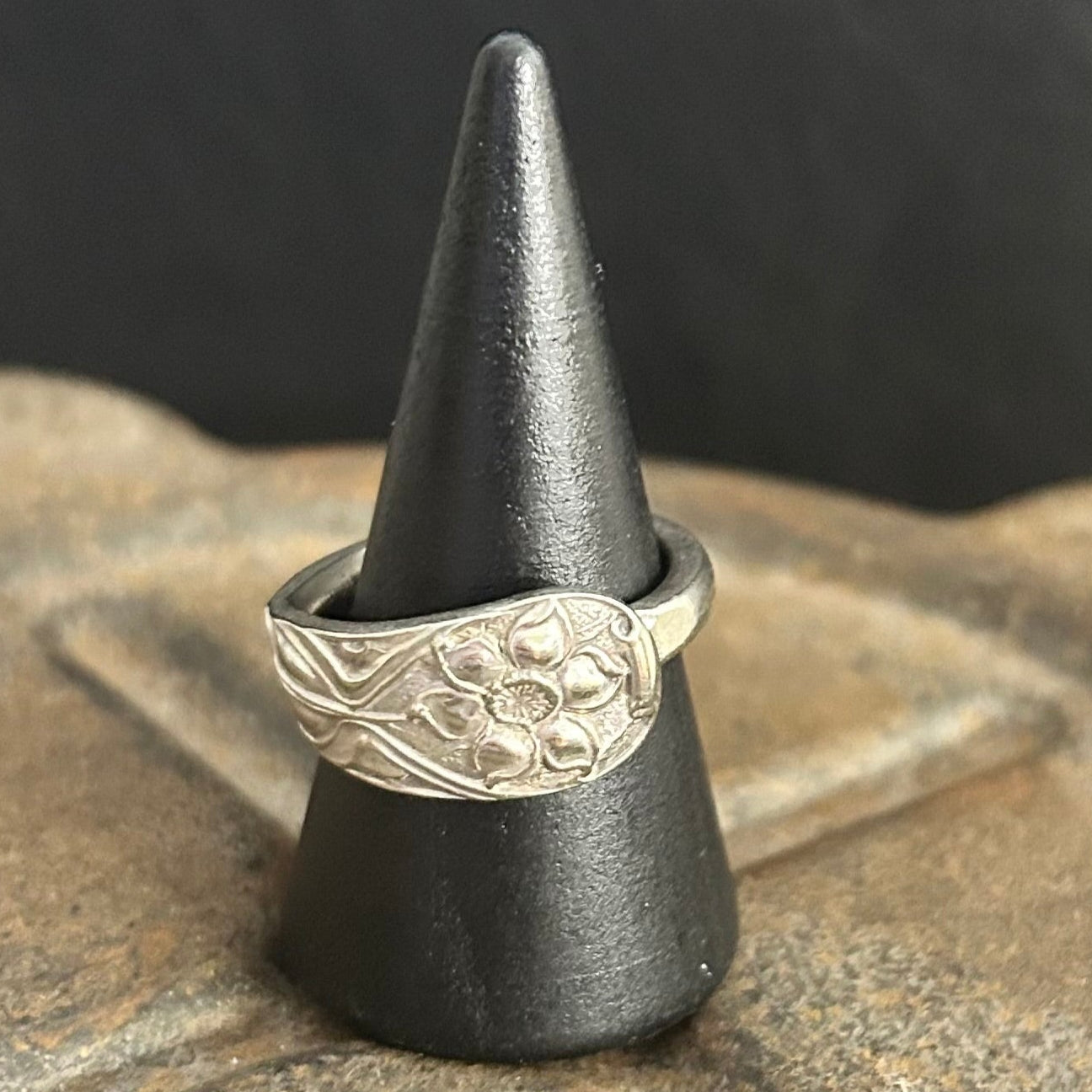 Silverware Ring - Floral Embossed