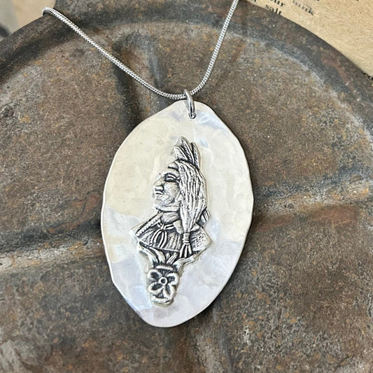 Sterling Silver Necklace - Indian Head