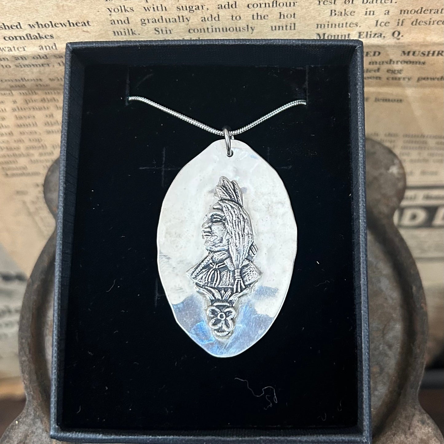 Sterling Silver Necklace - Indian Head
