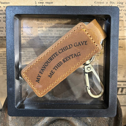 Keytag - Tan Leather
