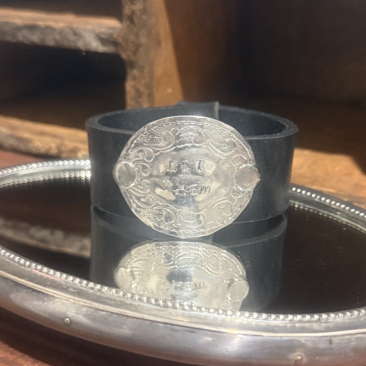 Leather Cuff - Let Them