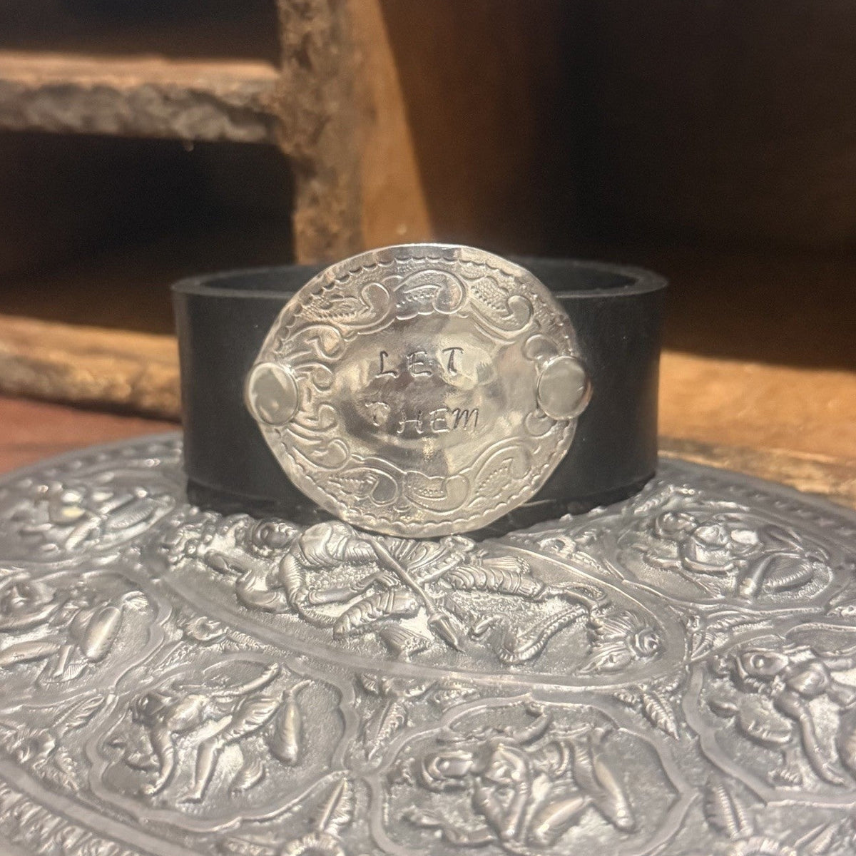 Leather Cuff - Let Them
