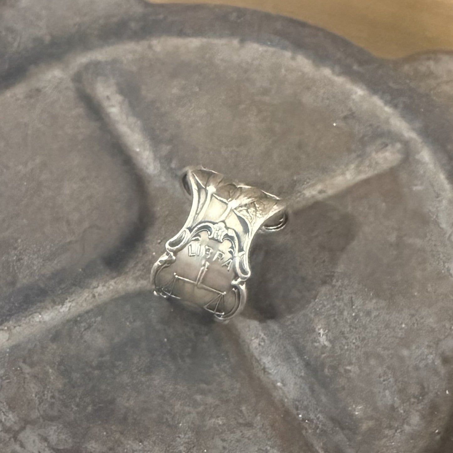 Sterling Silver Libra Zodiac Ring