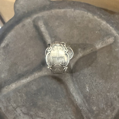 Sterling Silver Libra Zodiac Ring