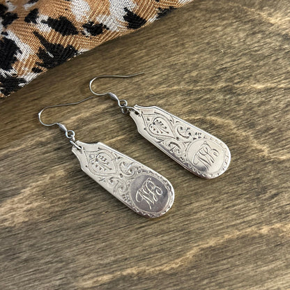 Sterling Silver Earrings — Sheffield 1919