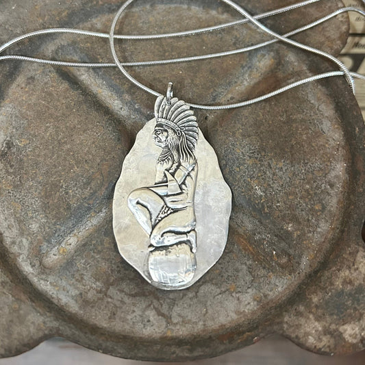 Sterling Silver Indian Necklace - Powerful