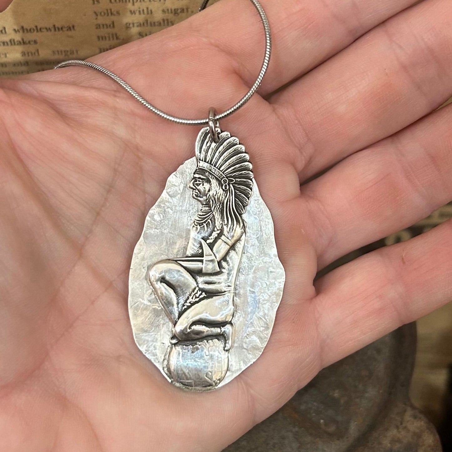 Sterling Silver Indian Necklace - Powerful