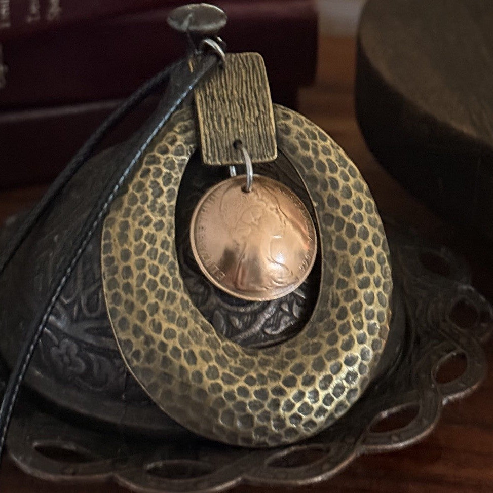 1966 Australian One Cent Statement Necklace