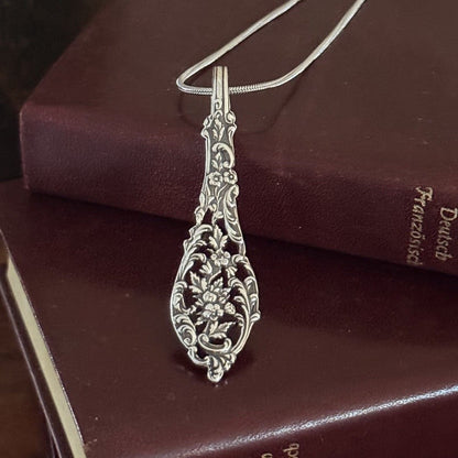 Vintage Filigree Spoon Handle Necklace