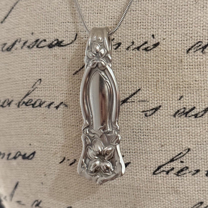 WM. A. Rogers Early 1900s Floral Spoon Handle Necklace