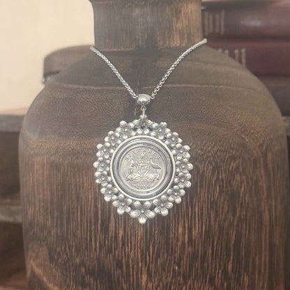 1956 Australian Sixpence Coin Necklace
