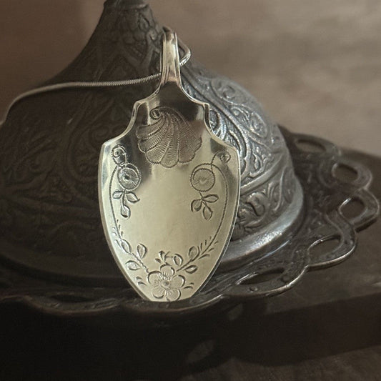 Vintage Jam Spoon Bowl Necklace