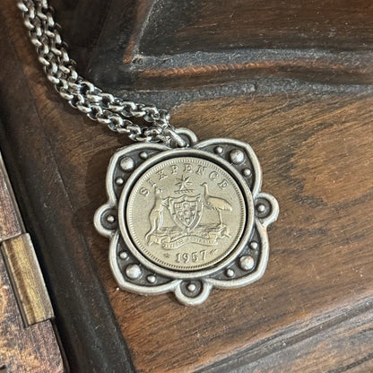 1957 Australian Sixpence Necklace