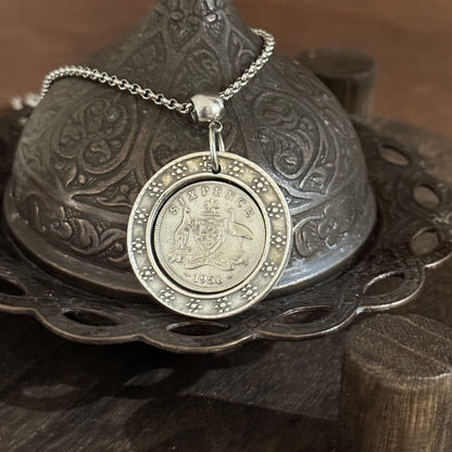 1956 Australian Sixpence Necklace