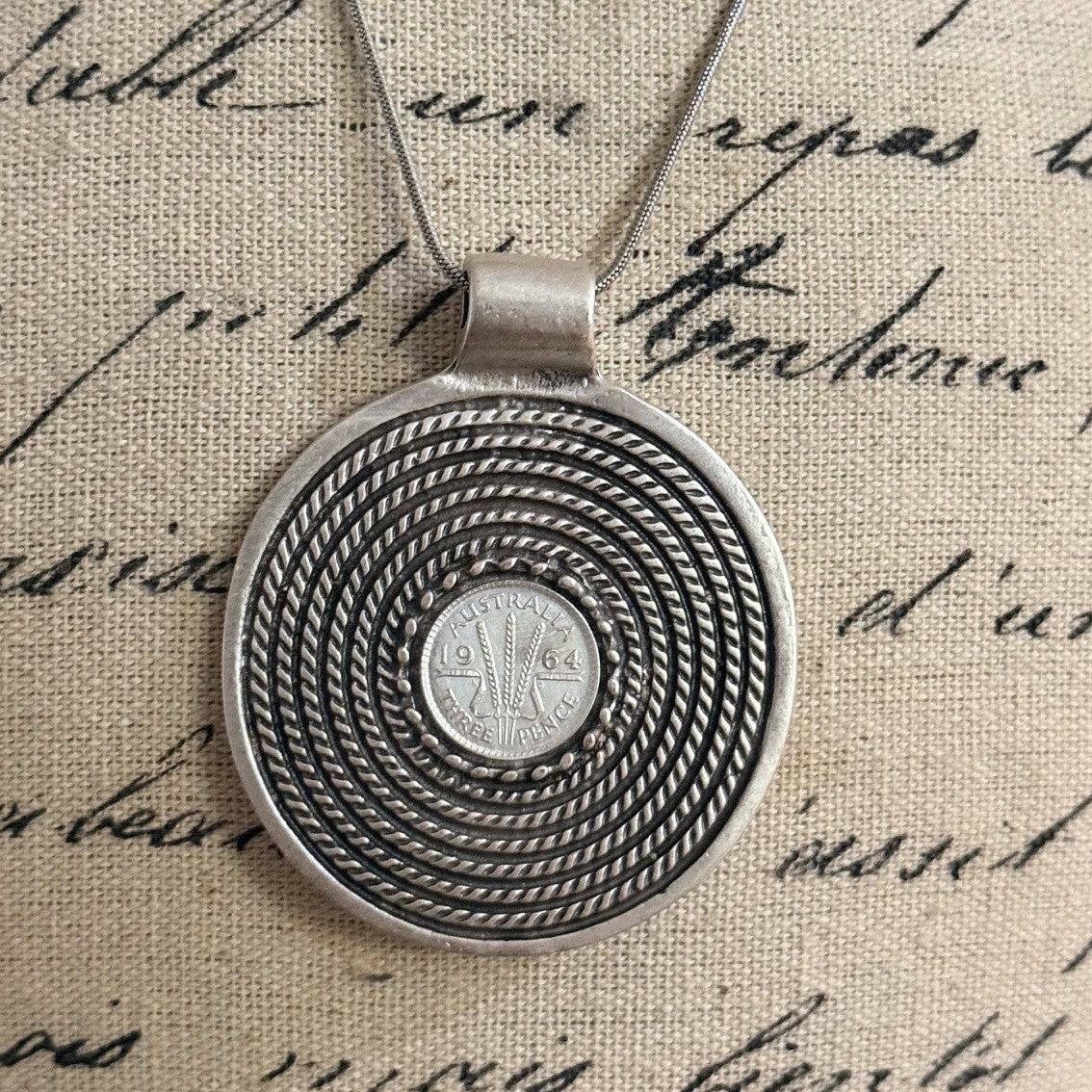 1964 Australian Threepence Coin Necklace