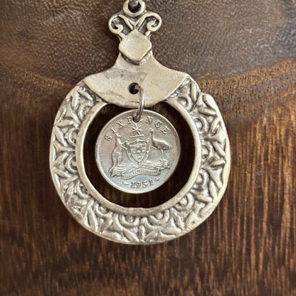 1951 Australian Sixpence Necklace