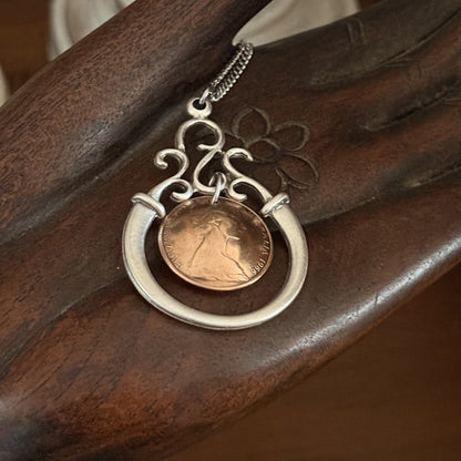 1966 Australian Two Cent Coin Necklace