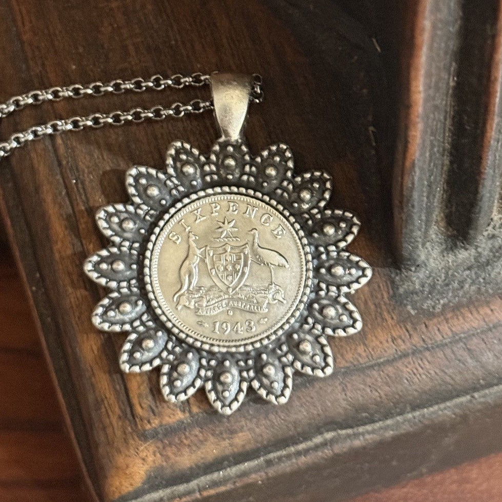 1943 Australian Sixpence Necklace
