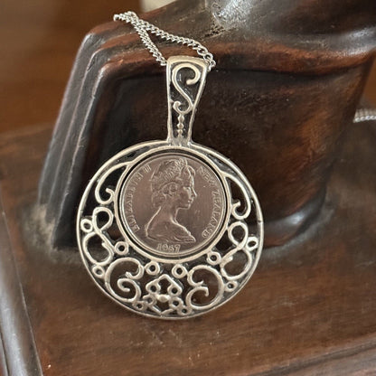 1967 New Zealand Coin Necklace