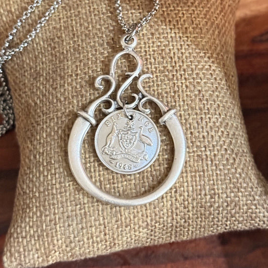 1948 Australian Sixpence Necklace