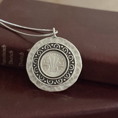 1961 Australian Threepence Layered Necklace