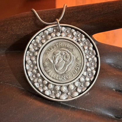 1959 Australian Shilling Necklace Merino Ram Wearable History