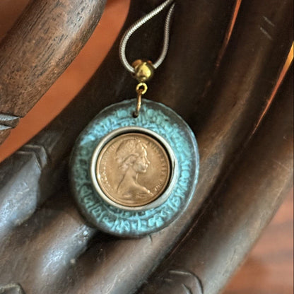 1967 Australian One Cent Coin Necklace