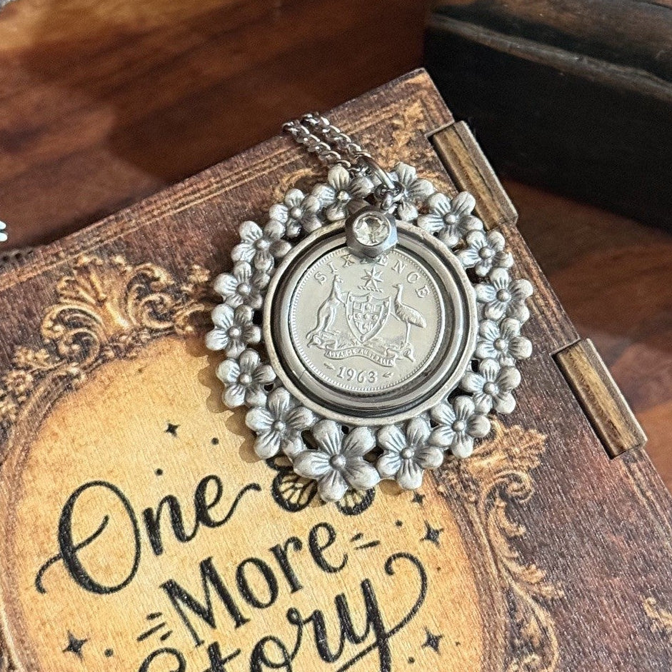 1963 Australian Sixpence Coin Necklace