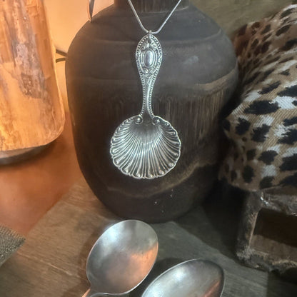 Vintage Sugar Shell Spoon Necklace