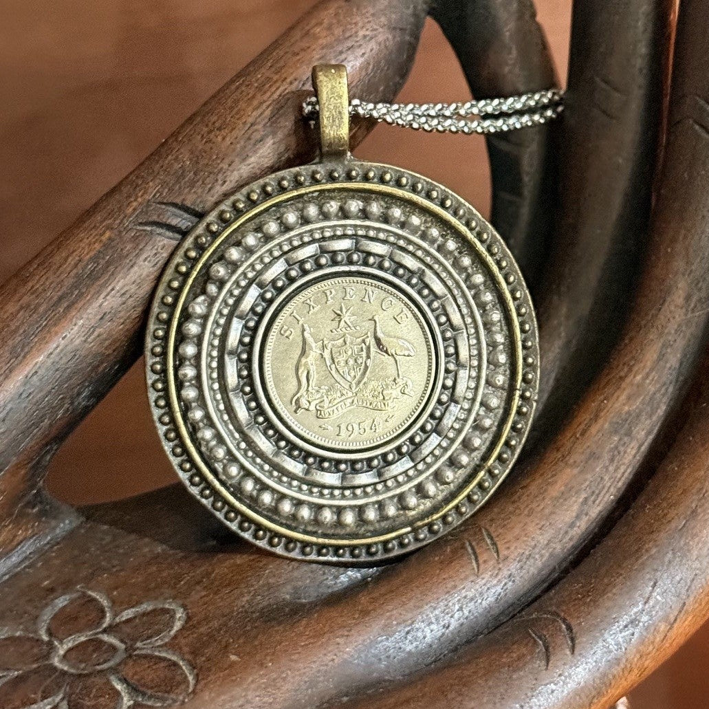 1954 Australian Sixpence Necklace
