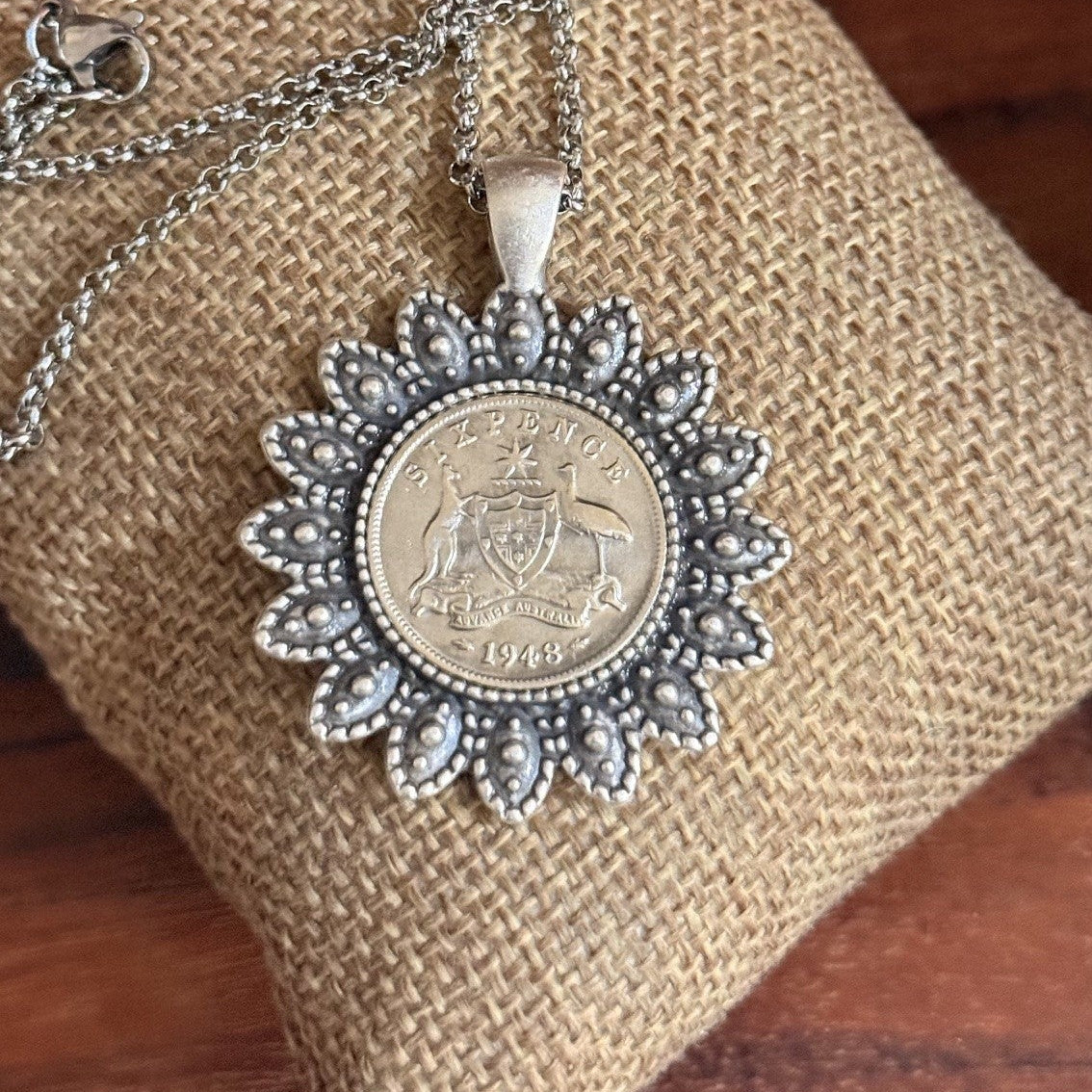 1948 Australian Sixpence Necklace